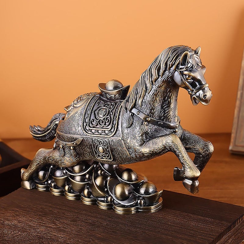Vintage Metal Horse Ashtray With Engraving Classic European Style Desktop Home Office Smoking Accessory - Image 5