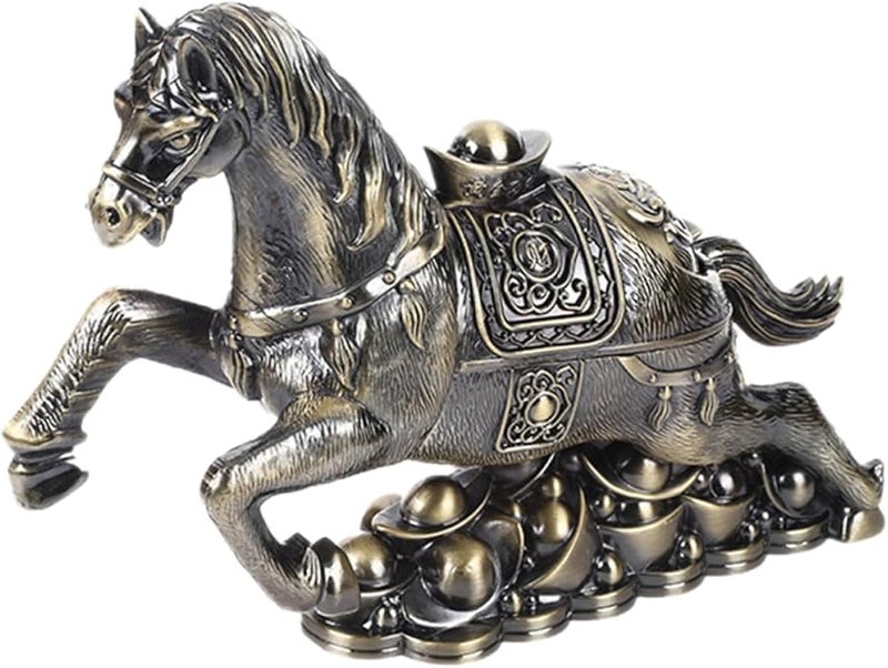 Vintage Metal Horse Ashtray With Engraving Classic European Style Desktop Home Office Smoking Accessory - Image 1