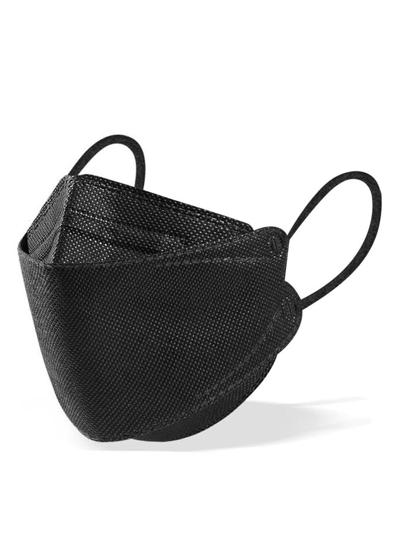 MedOne - Pack Of 100 Disposаble KF94 Face Mask For Adults Single Pack White And Black - Image 1