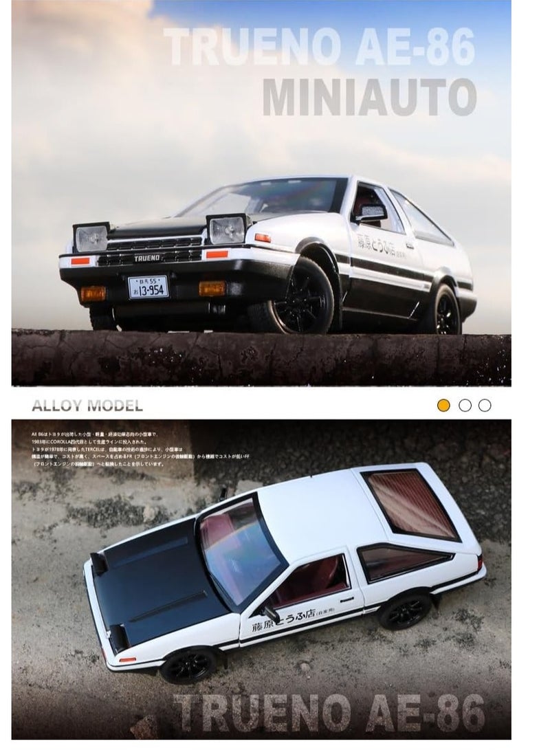 إسكدنيا نماذج سيارات ألوي كار موديل AE86 توفو سيارة AE86 مع الصوت والضوء الخلفي يطرح للتجميع - Image 2