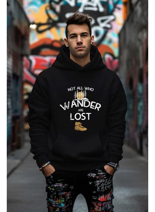 Wander Lost Printed Comfortable Cut Oversize Sweatshirt