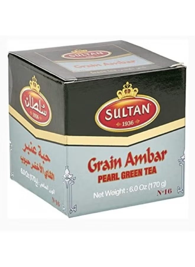 Sultan Moroccan Green Tea, Pearl Amber Beans, 200g - Image 1