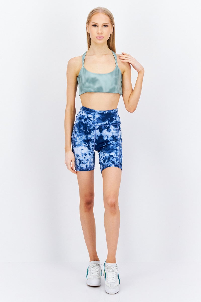 American Eagle Women Sportswear Fit Training Shorts, Blue Combo - Image 3