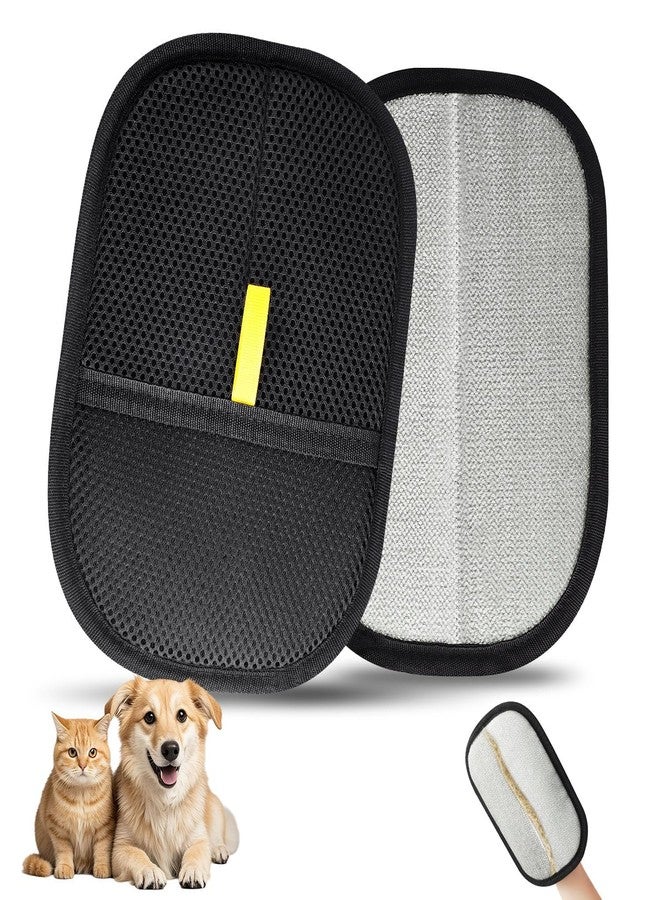 Pet Hair Removal Gloves, Static-Enhanced Pet Hair Removal Mitt, Reusable Grooming Mitt Cleaning Glove for Furniture, Carpets, Car Seats & Gentle Massage for Dogs Cats (23.5x18cm) - Image 1