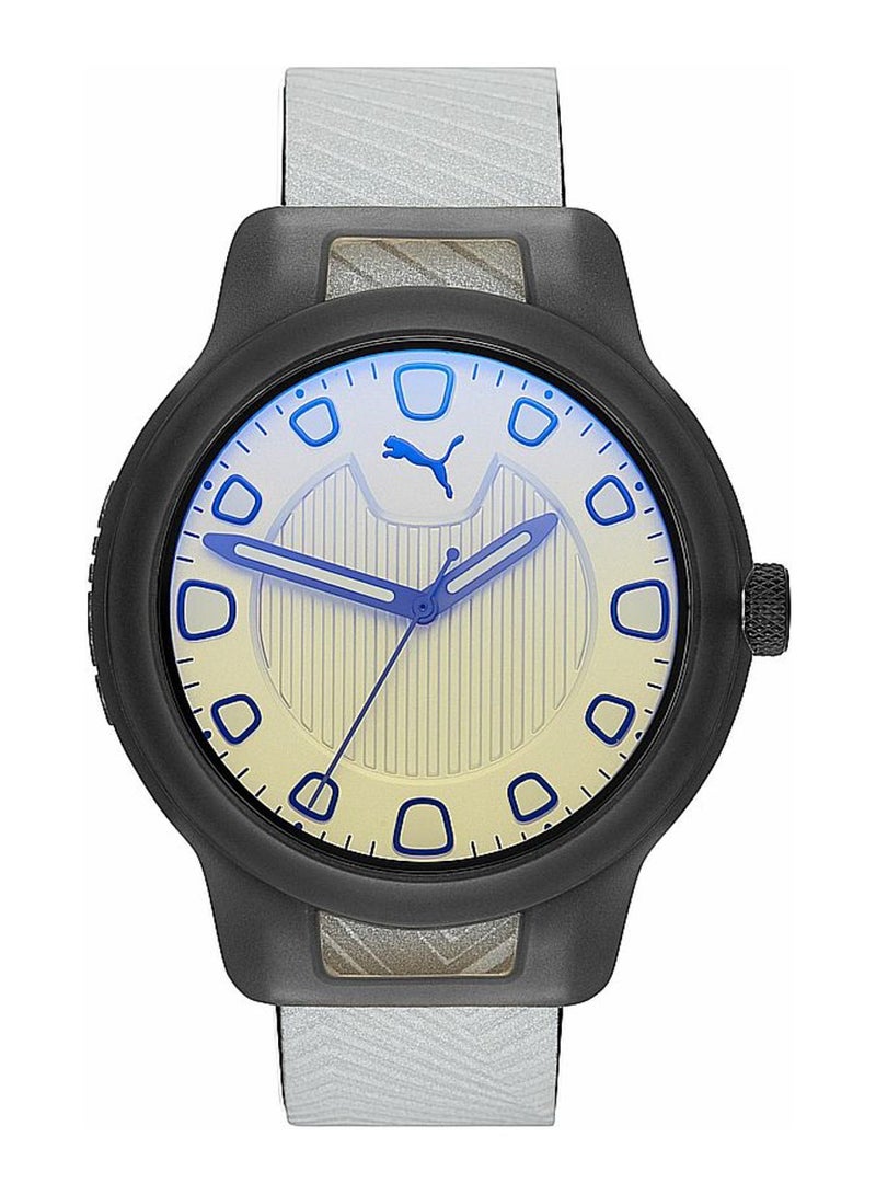 PUMA Reset V1 Analog Quartz Watch for Men With Silver Silicone Band- 5 ATM - P5032 - Image 1