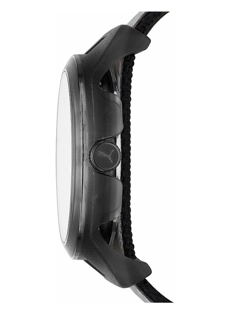 PUMA Reset V1 Analog Quartz Watch for Men With Silver Silicone Band- 5 ATM - P5032 - Image 2