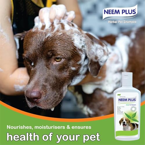 Pil Neem Plus Herbal Pet Shampoo 500 ml | Anti-Fungal, Anti-Itching, Antibacterial, Antiseptic & pH Balanced Pet Shampoo | Coat Cleansing and Conditioning Tick & Fleas Shampoo for Pets - Image 2