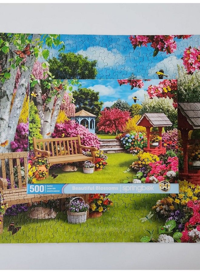 Springbok S 500 Piece Jigsaw Puzzle Beautiful Blossoms Made In Usa - Image 4