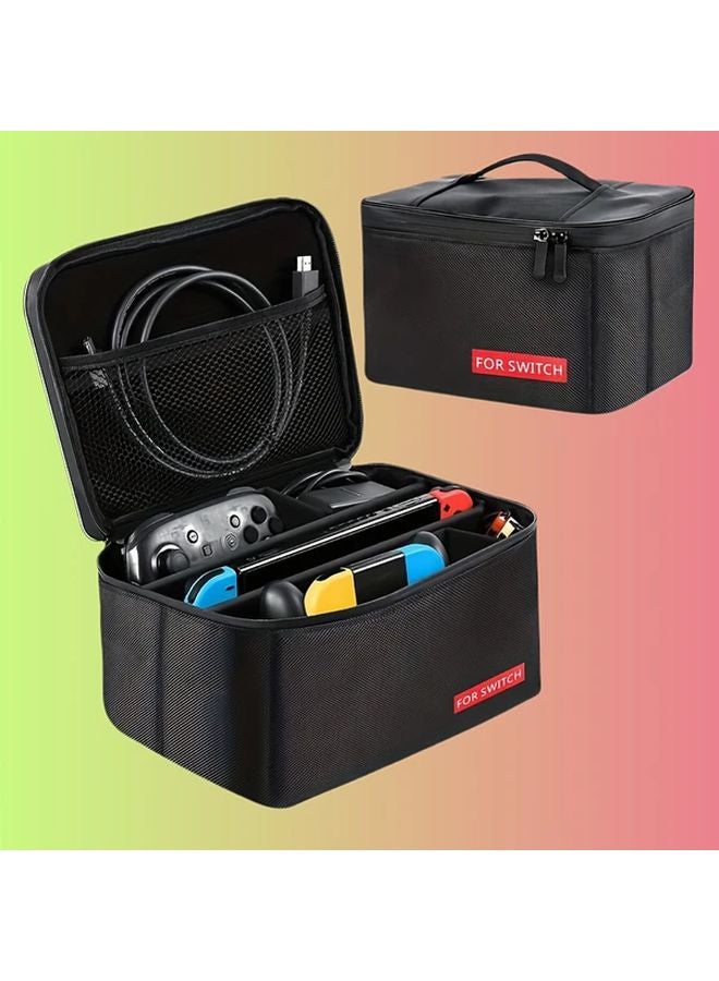 Black Crossbody Travel Storage Handbag Case for Nintendo Switch Lite OLED - Image 2