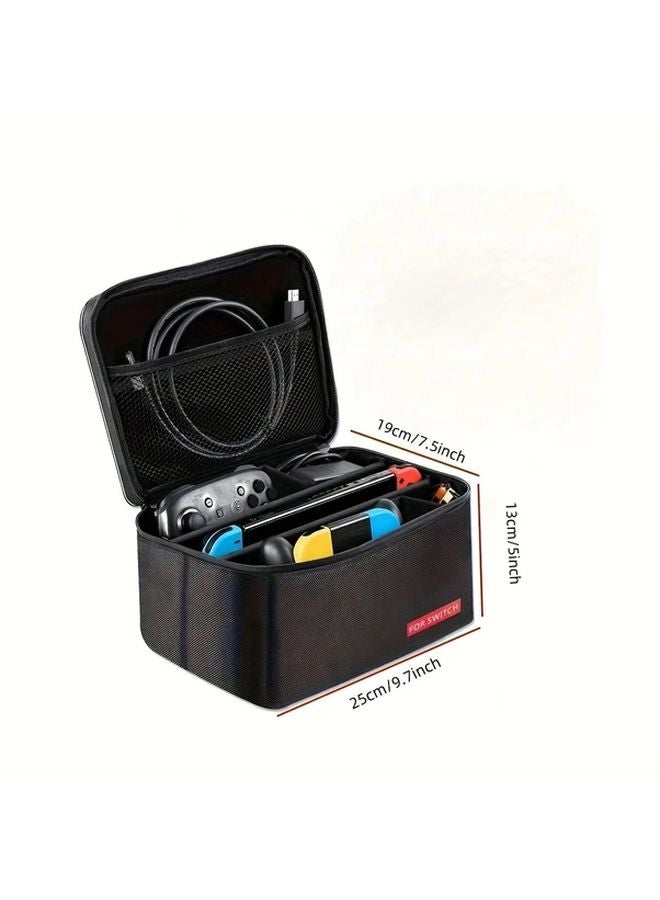 Black Crossbody Travel Storage Handbag Case for Nintendo Switch Lite OLED - Image 3