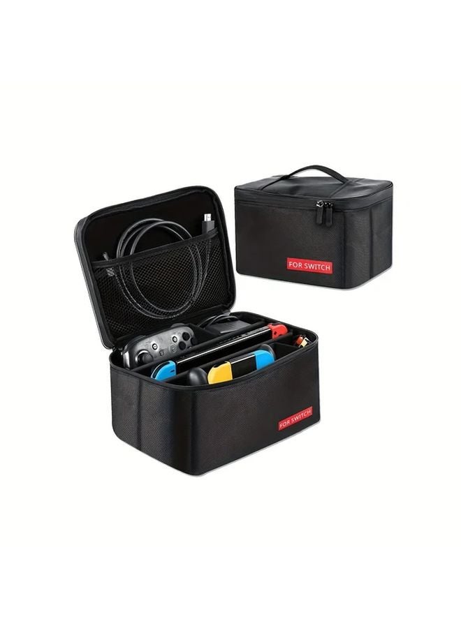 Black Crossbody Travel Storage Handbag Case for Nintendo Switch Lite OLED - Image 1