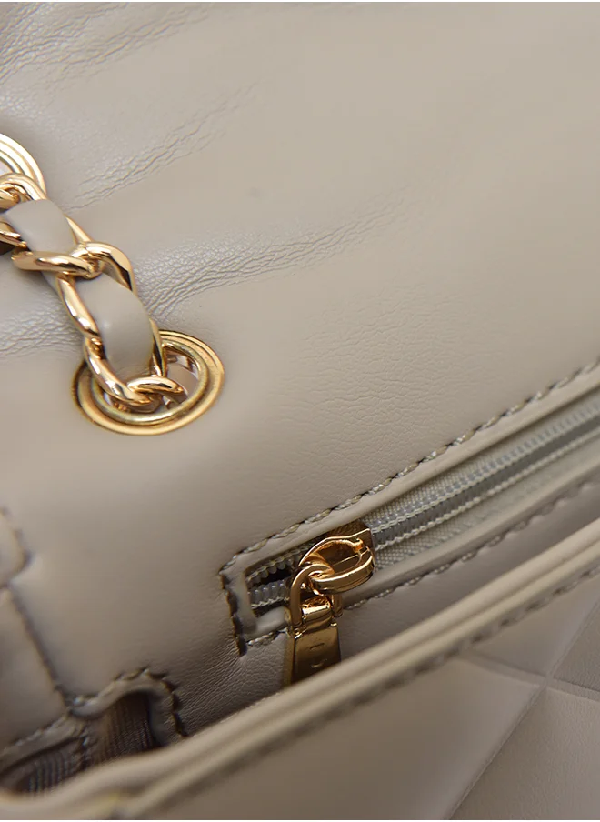 Vincci Quilted Shoulder Bag With Chain