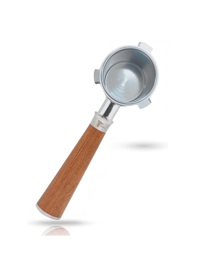 TEGRILO Bottomless Portafilter 51mm compatible to DeLonghi La Specialista EC9335.M Coffee Machines, Naked Coffee Portafilter with Stainless Steel Filter Basket and Rosewood Handle (EC9335.M) - Image 1