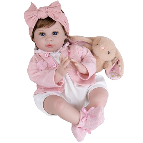 Milidool Reborn Baby Dolls Girl 22 inch Soft Body Lifelike Realistic Newborn Baby Girl Real Life Baby Dolls with Gift Box Feeding Toy Accessories SetGift for Grandma and Kids 3 - Image 1