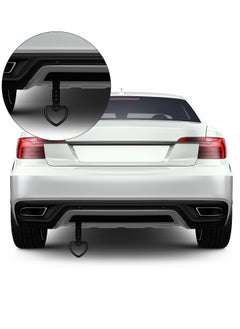 SYOSI SYOSI 4 Pieces Heart-shaped Rings Car Handle Straps, Car Decor Car Handle Straps Rear Bumper Warning Ring Car Interior (Black, White)  - Image 5