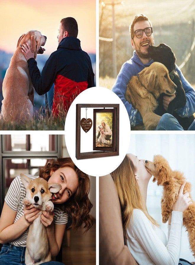Jigfoxy إطار صور تذكاري للكلاب من جيجفوكسي - إطار خشبي دوار لصور مقاس 4×6 - هدايا تذكارية للحيوانات الأليفة، هدية تعزية ومواساة في حالة فقدان كلب - Image 5