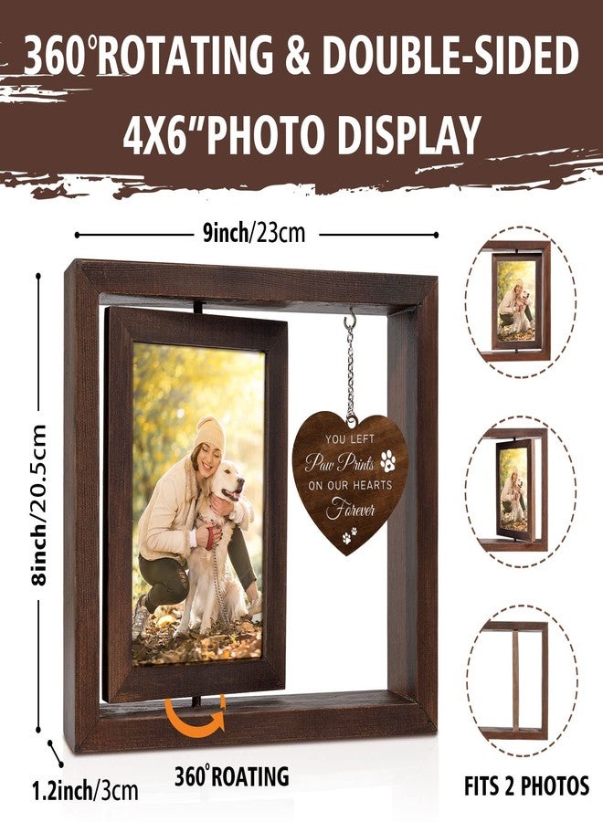 Jigfoxy إطار صور تذكاري للكلاب من جيجفوكسي - إطار خشبي دوار لصور مقاس 4×6 - هدايا تذكارية للحيوانات الأليفة، هدية تعزية ومواساة في حالة فقدان كلب - Image 3