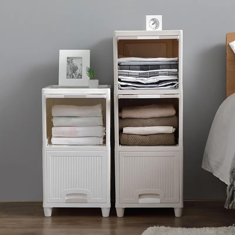 HOLLIO Chest of Drawers for Storage Drawer Organizer Foldable Plastic Cabinet for Storage Wardrobe for Clothes Plastic Cupboard for Clothes Plastic Modular Drawer Storage Box - Image 5