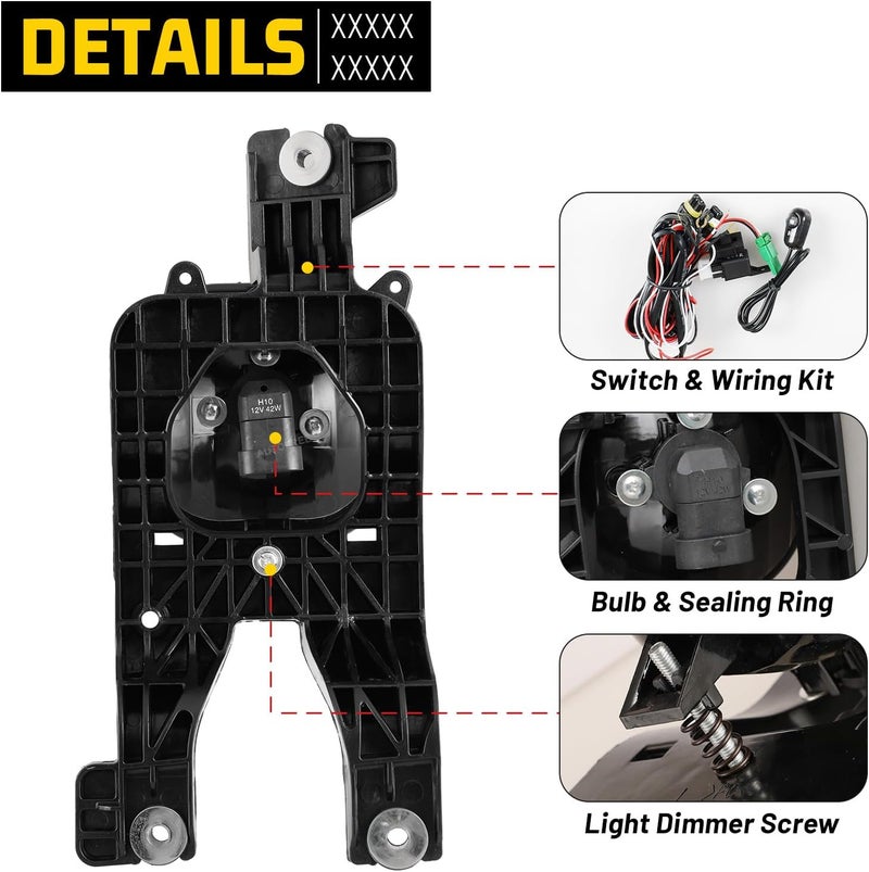 AUTOFREE Fog Lights for 2008-2010 Ford F250 F350 F450 Super Duty with H10 Bulbs and Wiring Harness - Clear Lens - Image 5