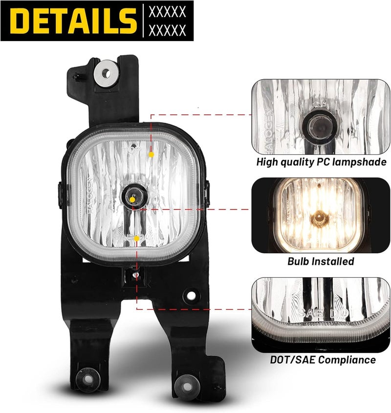 AUTOFREE Fog Lights for 2008-2010 Ford F250 F350 F450 Super Duty with H10 Bulbs and Wiring Harness - Clear Lens - Image 4