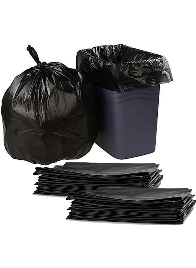المنزل الذكي أكياس قمامة هوم سمارت بلاستيكية مسطحة مكونة من 20 قطعة + 20 قطعة مجانًا لون أسود مناسبة للمطبخ والحديقة المنزلية والأنشطة الخارجية (85 × 110 سم) - Image 1