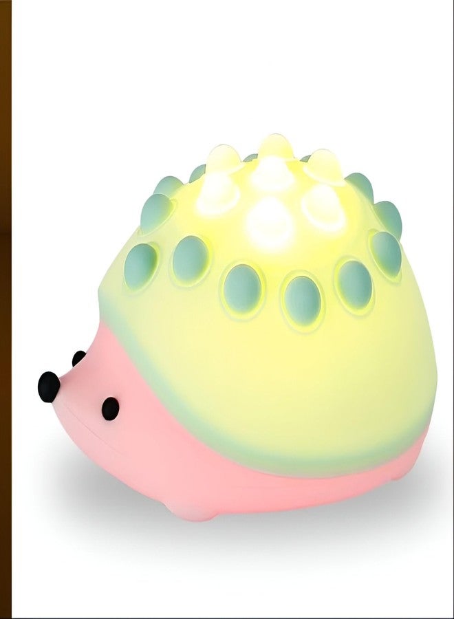 SAPRA Cute Hedgehog Night Light for Kids - Soft Silicone Squeeze Lamp, Dimmable Touch Control, Baby Nursery & Bedside Nightlight, Stress Relief Squishy Lamp, Gift for Toddlers & Children - Image 1