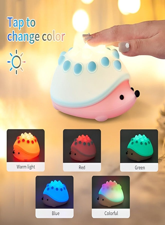 SAPRA Cute Hedgehog Night Light for Kids - Soft Silicone Squeeze Lamp, Dimmable Touch Control, Baby Nursery & Bedside Nightlight, Stress Relief Squishy Lamp, Gift for Toddlers & Children - Image 5