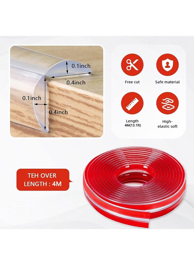 SHENYU Baby Proofing Corner Protector 6.6ft With 4 Corners Clear Edge Protector Guards Safety Equipment for Furniture Cabinets Tables Drawers Baby Products - Image 2