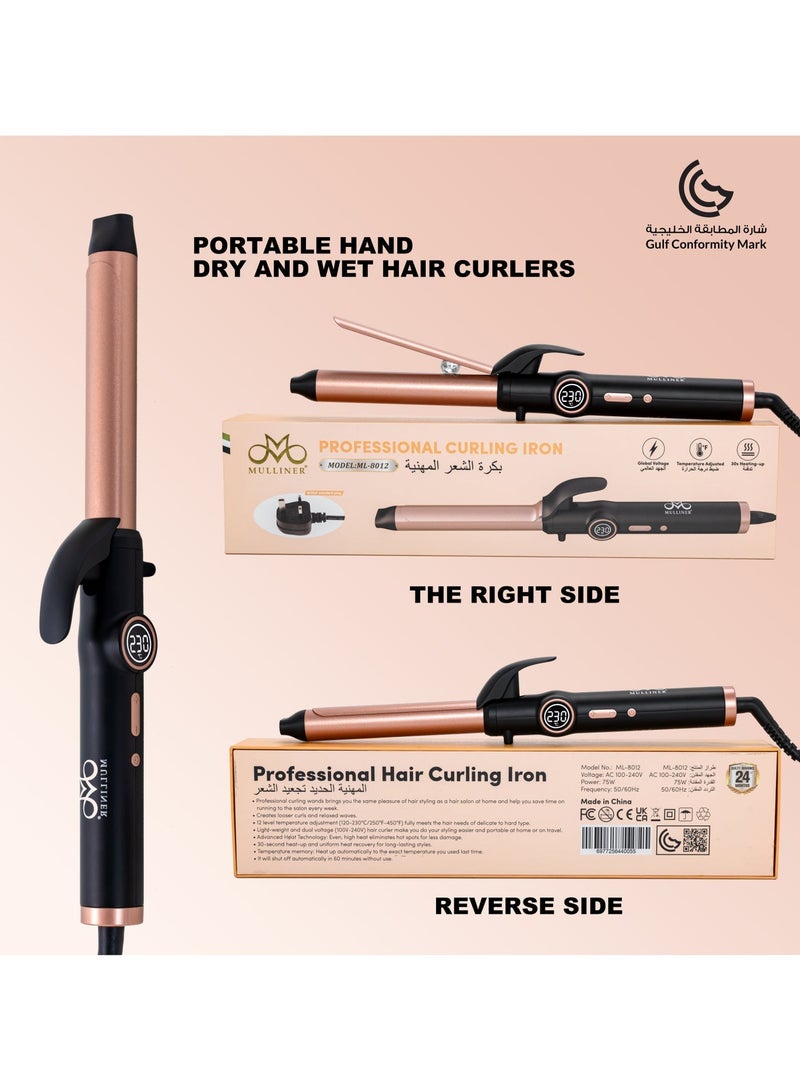 MULLINER Professional Hair Curling Iron ML8012 - Image 2