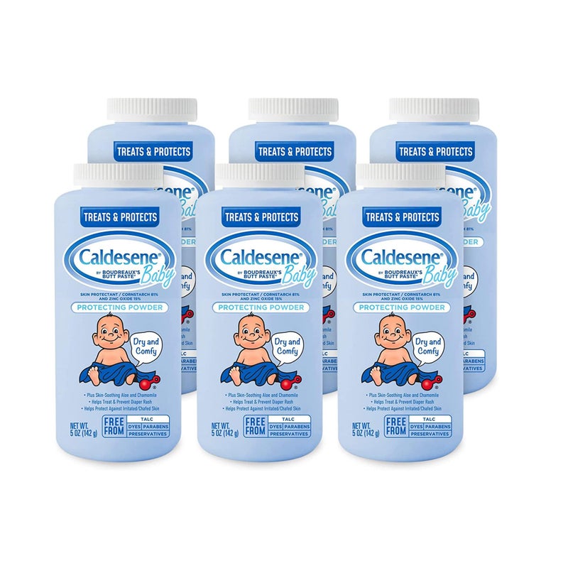Caldesene Cornstarch Baby Powder with Zinc Oxide, Talc-Free Baby Powder, 5 Oz, 6 Pack - Image 1