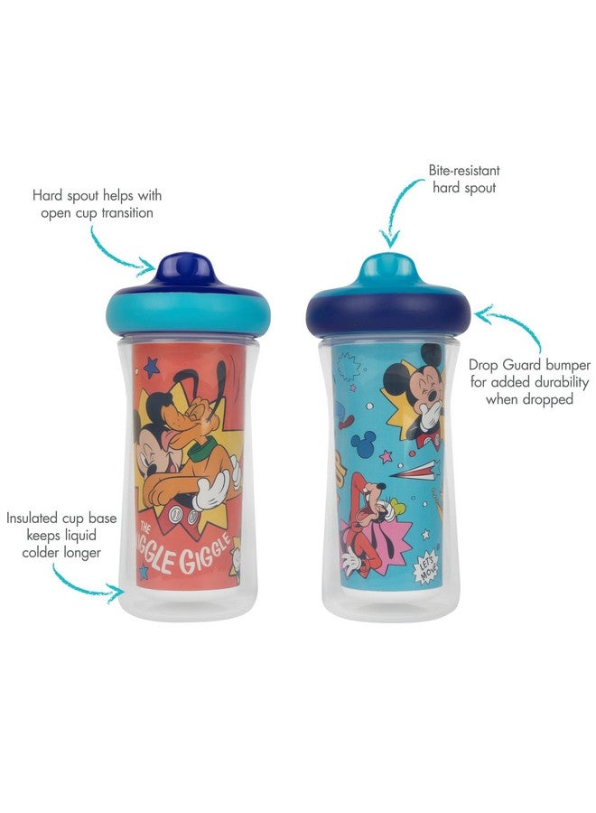 ذا فيرست ييرز أكواب الشرب المعزولة للأطفال من ديزني ميكي ماوس من ذا فيرست ييرز - آمنة للاستخدام في غسالة الأطباق ومضادة للانسكاب - مناسبة للأطفال من سن 12 شهرًا فما فوق - 9 أونصات - عدد 2 - Image 2
