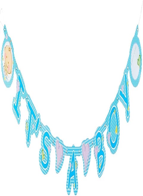 Party it's a boy print party banner multi color