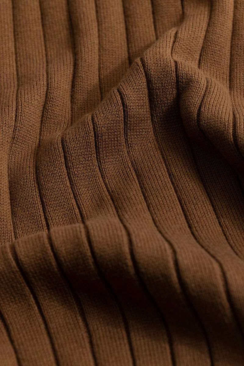SNITCH Brown Sleek Brown Polo T-Shirt for Men | Best Price UAE