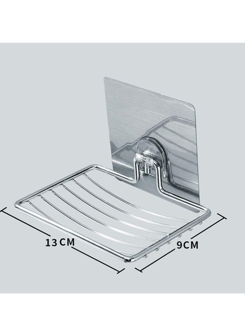 RATSAW - Soap Dish Holder 2 Pack Self Adhesion Soap Box Stainless Steel Soap Tray For Home Kitchen Bathroom - Image 1