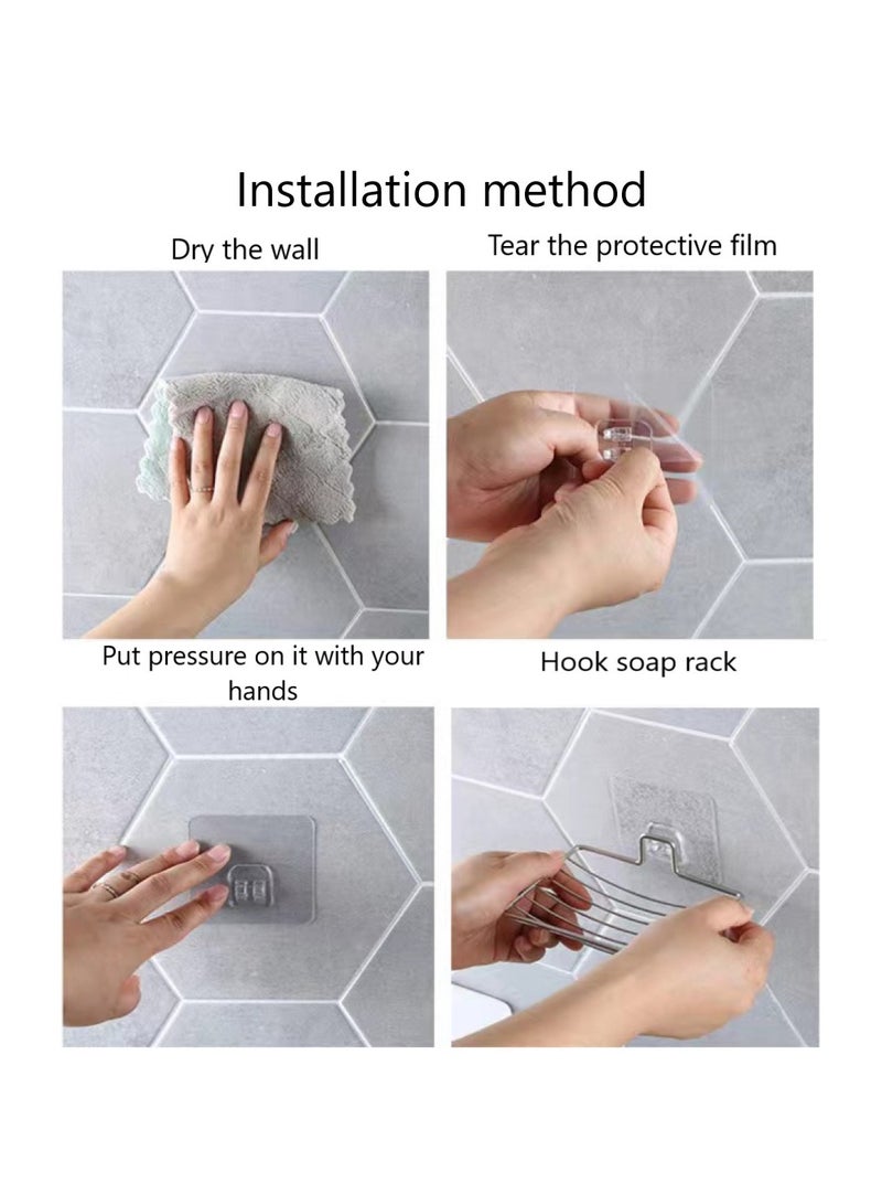 RATSAW - Soap Dish Holder 2 Pack Self Adhesion Soap Box Stainless Steel Soap Tray For Home Kitchen Bathroom - Image 1