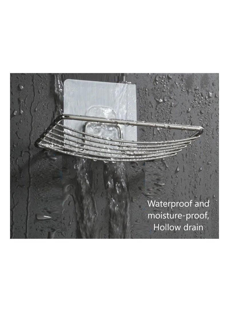 RATSAW - Soap Dish Holder 2 Pack Self Adhesion Soap Box Stainless Steel Soap Tray For Home Kitchen Bathroom - Image 1