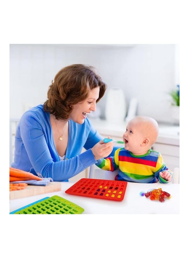 إسكدنيا 3-Piece  Gumdrop Jelly Molds Set Blue/Green/Red One Size - Image 5