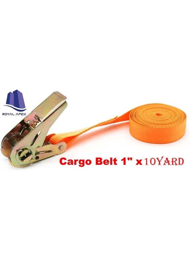 Royal Apex Heavy Duty Cargo Lashings Straps Ratchet And Fastening Tape Tie Down Hook 1‚X10 Yard  - Image 2