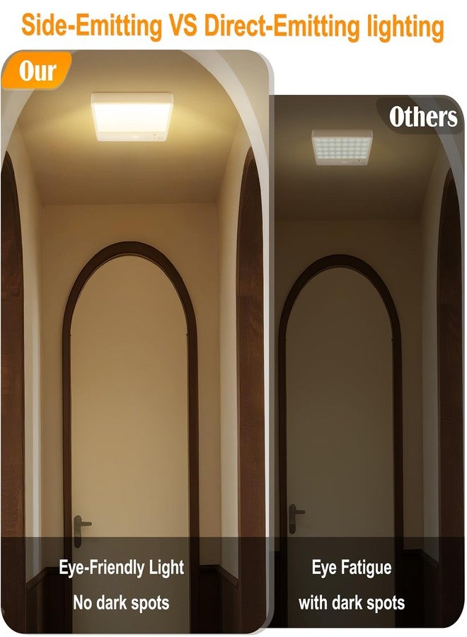 Karjoefar Motion Sensor Closet Light, 8W 7000mAh Rechargeable Ceiling Light with Remote,3 Color Temperatures and Dimmable, Magnetic Mount LED Shower Light for Bathroom|Stairs| Hallway|Garage - Image 2