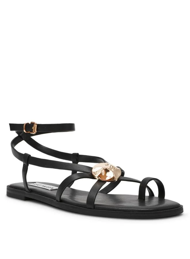 Napa Valley Black Women's Flat-Casual Sandals
