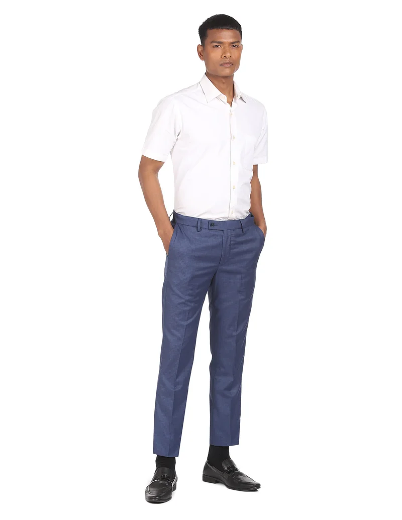 Arrow Navy ARADTR2063 NAVY Mens Trousers for Men | Best Price UAE