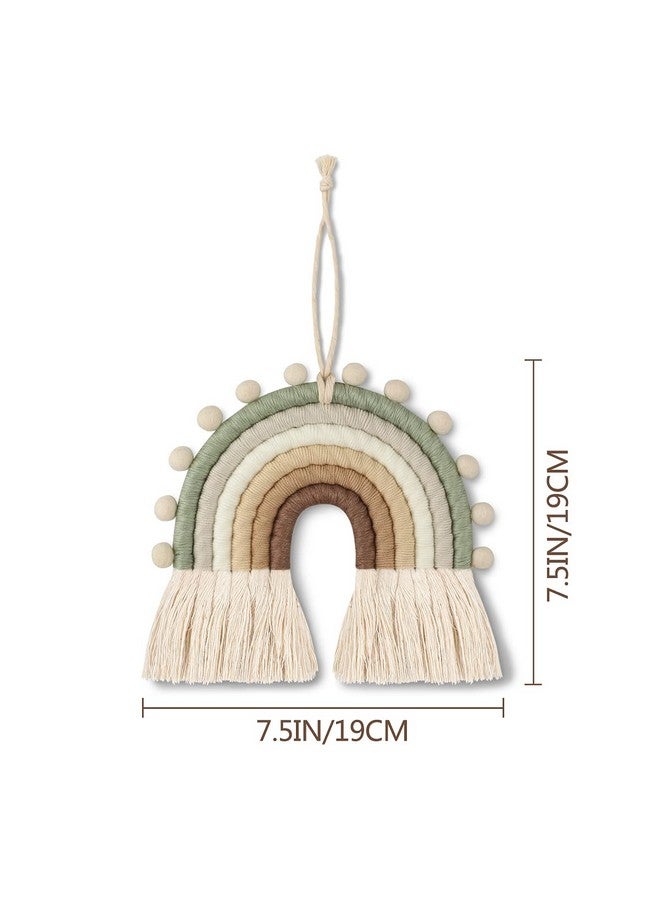 SUGEE Woven Rainbow Wall Hanging - Boho Home Decor, Handmade Colorful Macrame Wall Art for Nursery Kids Teens Bedroom, Cotton Macrame Tassel for Home Décor Home Nursery Baby Room - Image 3