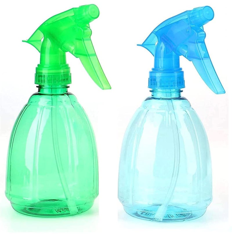 Stoic Spray Bottles Transprent Clean Squirt Bottle For Multi-Uses Spray Bottles For Mirror Cleaning And Plant Home Garden Foam Washing For Car Bike (500Ml Multicolor, Pack Of 2) - Plastic, Multicolour - Image 1