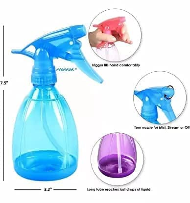 Stoic Spray Bottles Transprent Clean Squirt Bottle For Multi-Uses Spray Bottles For Mirror Cleaning And Plant Home Garden Foam Washing For Car Bike (500Ml Multicolor, Pack Of 2) - Plastic, Multicolour - Image 3