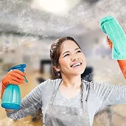 Stoic Spray Bottles Transprent Clean Squirt Bottle For Multi-Uses Spray Bottles For Mirror Cleaning And Plant Home Garden Foam Washing For Car Bike (500Ml Multicolor, Pack Of 2) - Plastic, Multicolour - Image 5