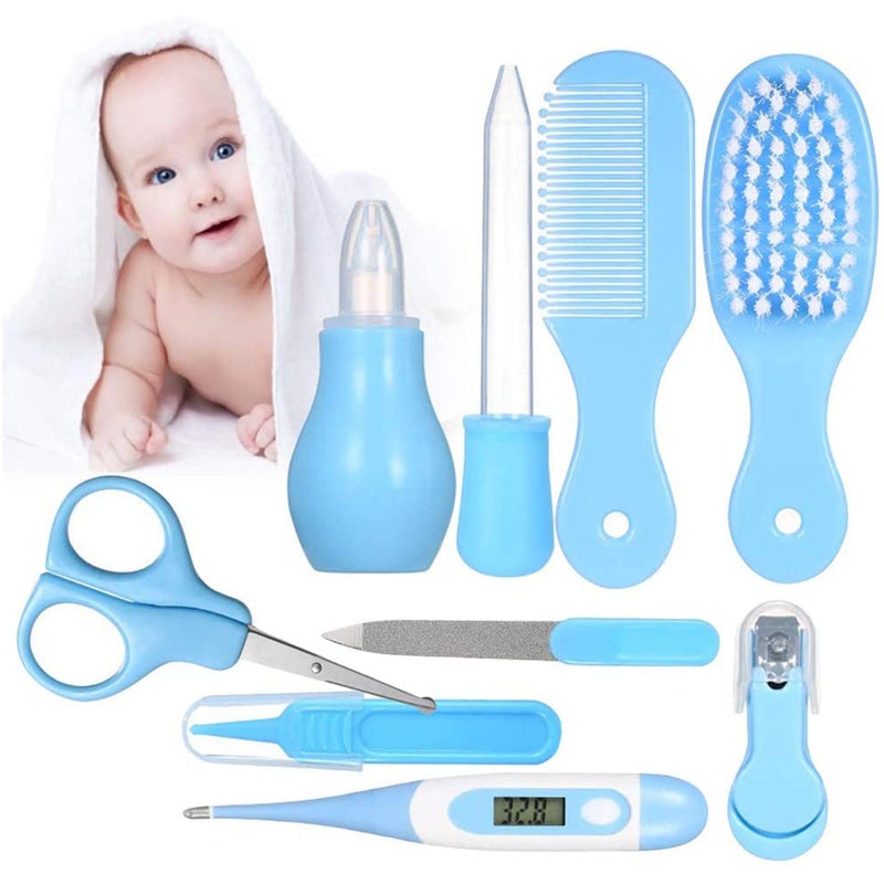 Nursery Care Tools - 8-Piece Baby Pedicure Kit for Newborn and Up, Portable Set with Safe Nail and Skin Maintenance Essentials