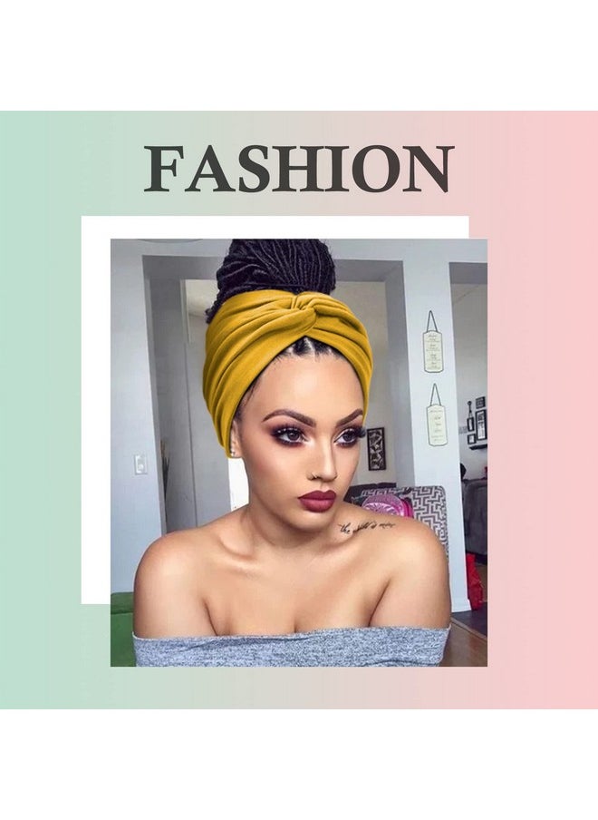 AKTVSHOW 7'' Wide Headbands For Women Extra Large Turban Workout Headband Fashion Yoga Hair Bands Boho Twisted Thick Hair Accessories 8Pack  - Image 3
