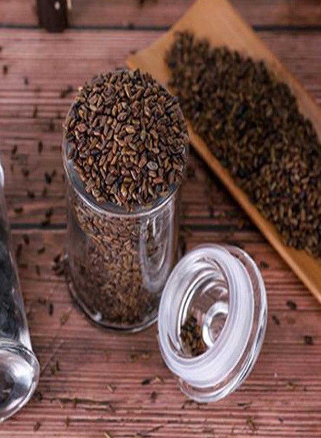 Teensery 1 Piece Glass Storage Container Sealed Loose Tea Jar Kitchen Food Canister with Lid for Tea Coffee Bean Sugar Candy Cookie Flour, 150ML - Image 4