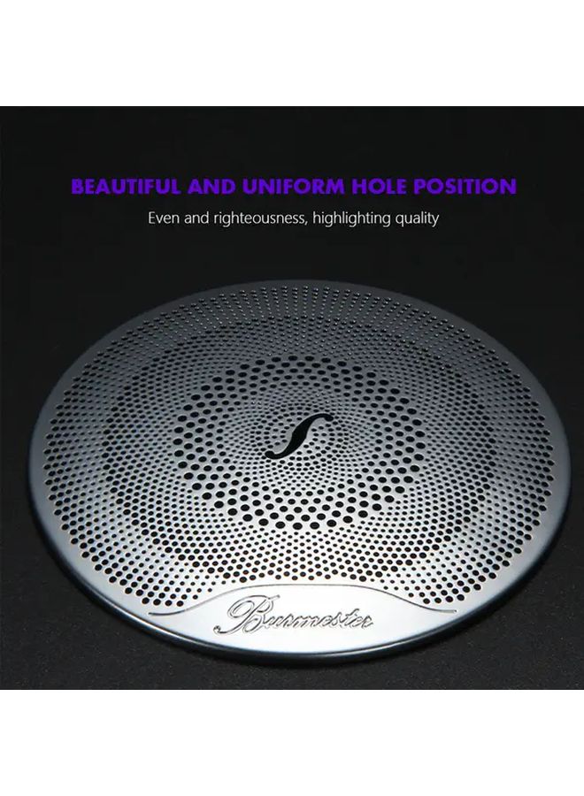 Silvery Stainless Steel Car Door Speaker Cover Grille 2Pcs Set Easy Installation - Image 2