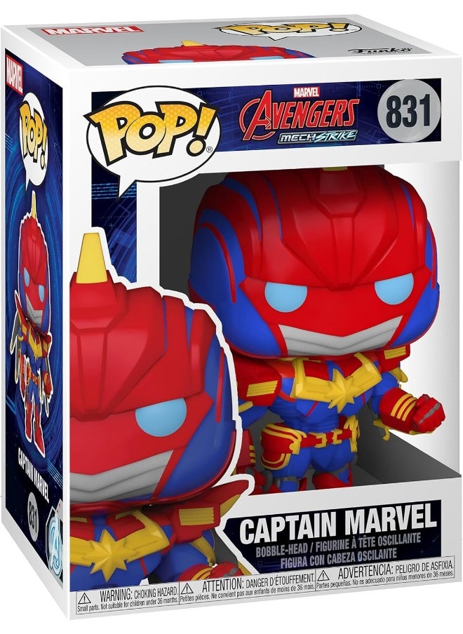 Funko Funko 55235 POP Marvel with Captain Marvel Vinyl Figure, Multicolor, Standard  - Image 1